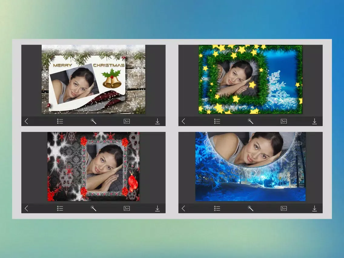 Holiday Christmas Photo Frames - Magic Frames iPad  Screenshots