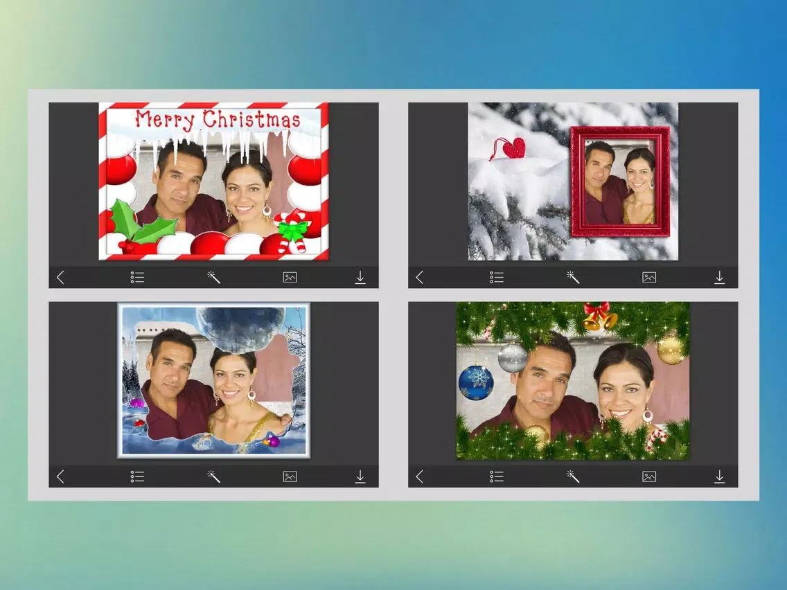 Holiday Christmas Photo Frames - Magic Frames iPad  Screenshots