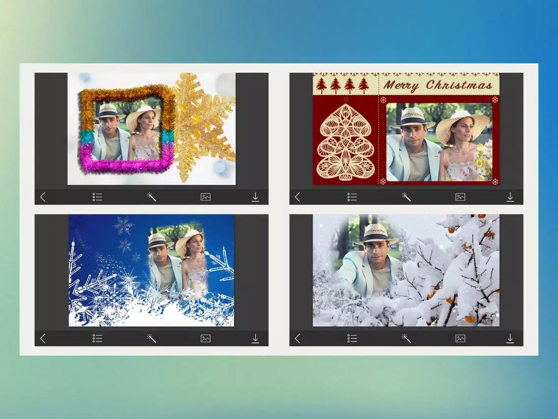 Holiday Christmas Photo Frames - Magic Frames iPad  Screenshots