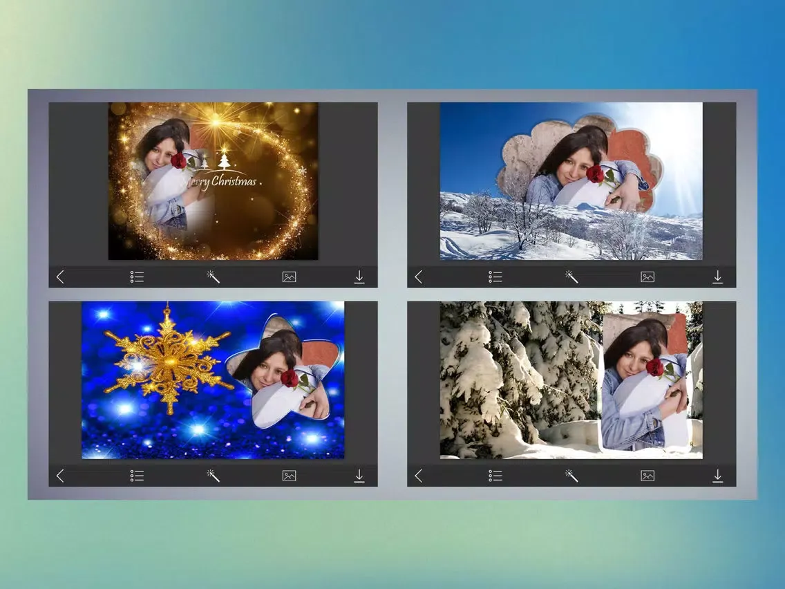 Xmas Santa Picture Frames - Art Photo frame iPad  स्क्रीनशॉट