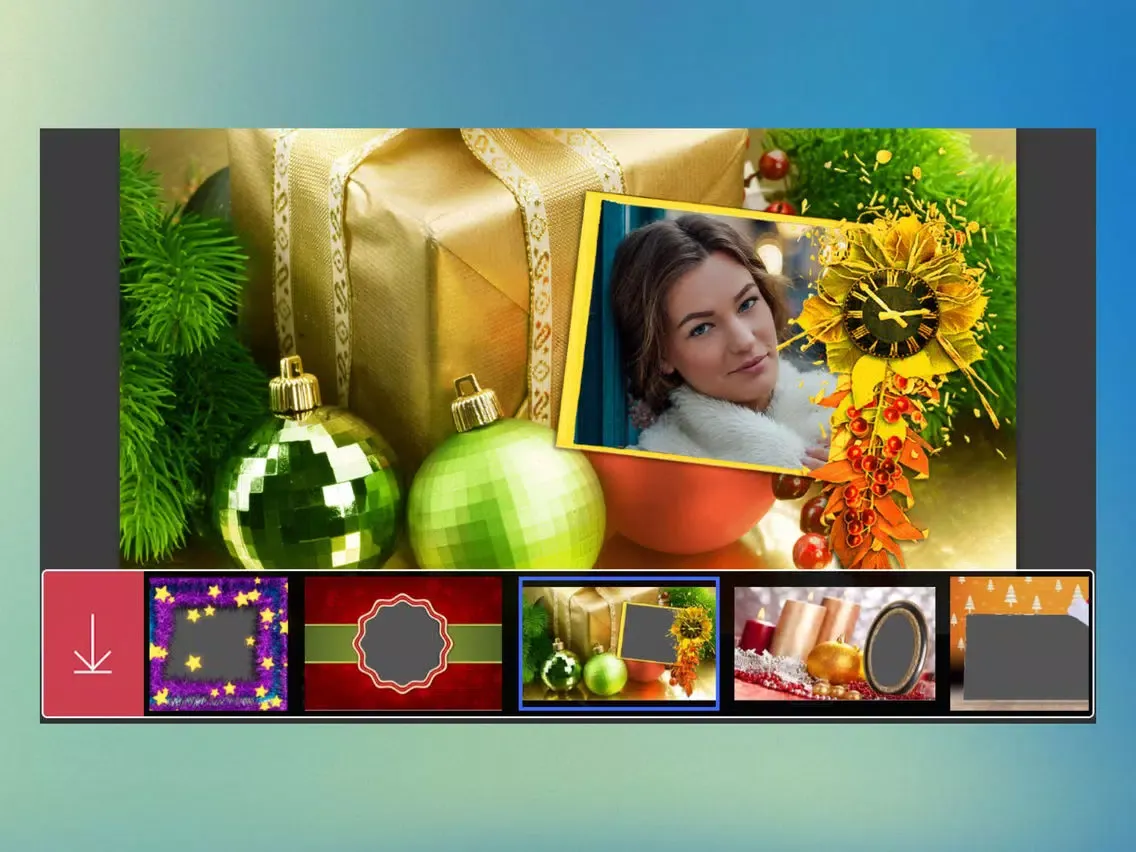 Tangkapan skrin Xmas Jingle bell HD Frame - Photo Frame Master iPad 