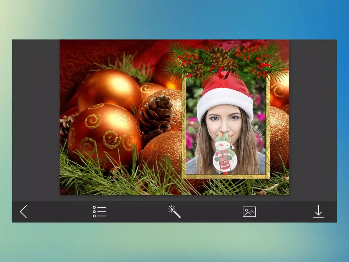 Holly Jolly Christmas HD Frame - Fx editor iPad  Ekran Görüntüleri