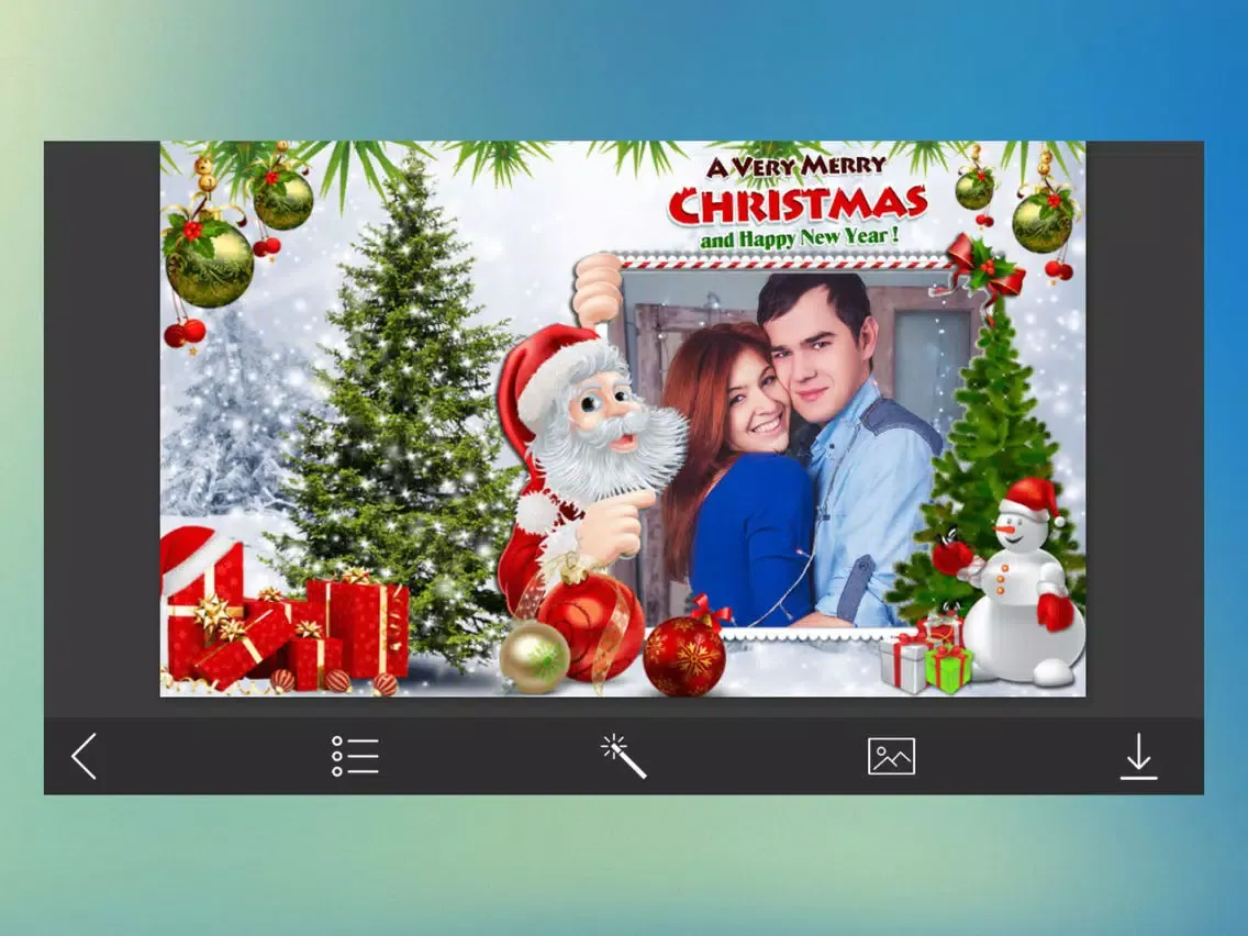 Xmas Tree Picture Frames - Instant PhotoMaker iPad  Ekran Görüntüleri
