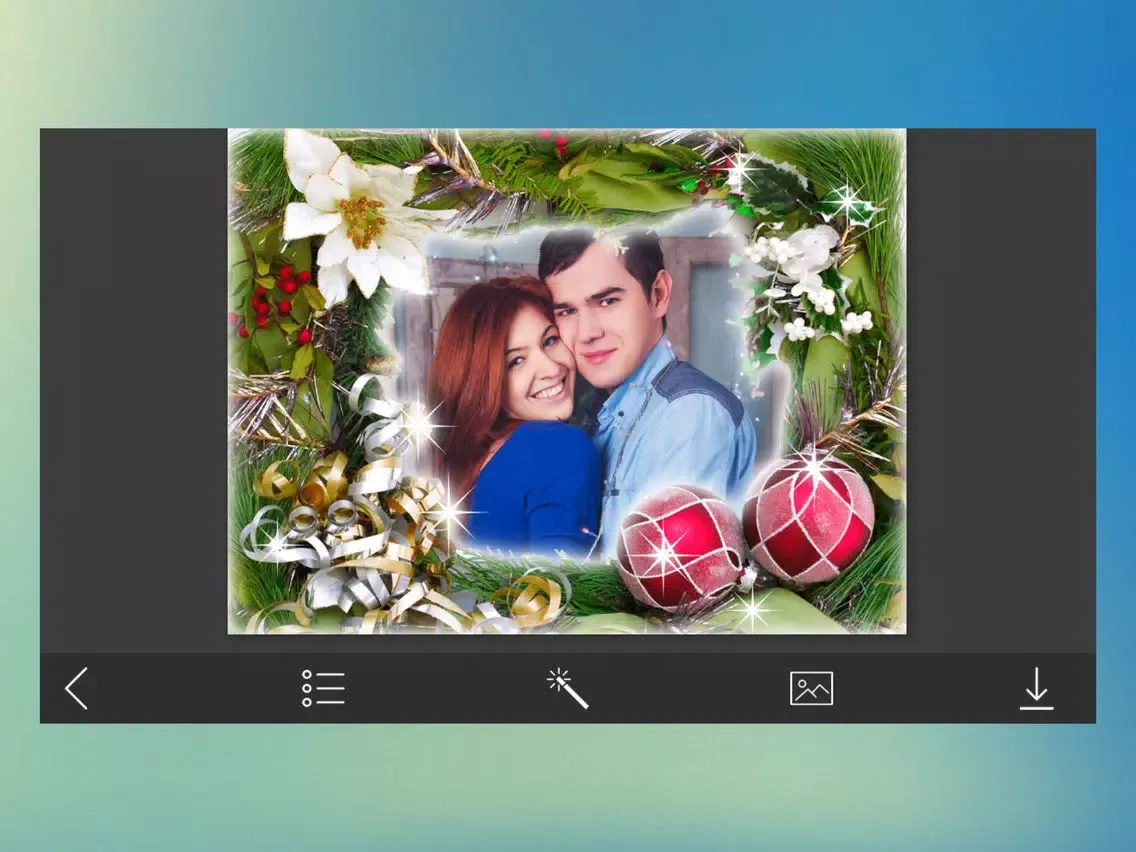 Xmas Tree Picture Frames - Instant PhotoMaker iPad  Ekran Görüntüleri