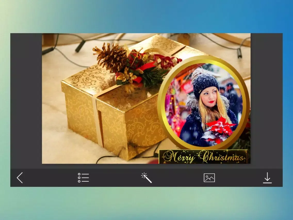 Holiday Xmas Picture Frame - insta frames Foto iPad  Screenshots