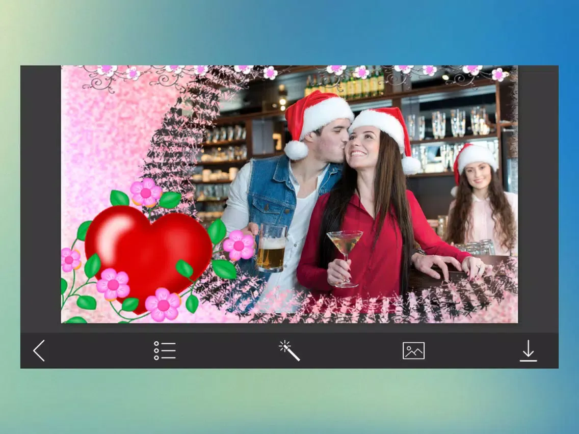 Holiday Xmas Picture Frame - insta frames Foto iPad  Screenshots