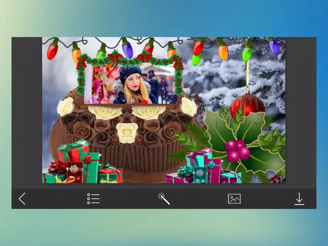Holiday Xmas Picture Frame - insta frames Foto iPad  Screenshots