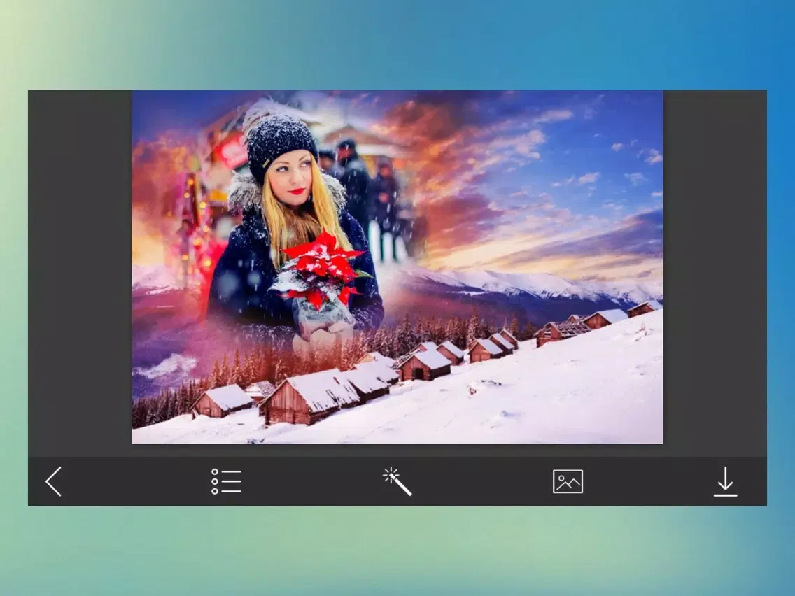 Holiday Xmas Picture Frame - insta frames Foto iPad  Screenshots