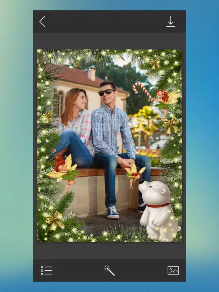 Xmas Tree Frame - Photo editor iPad 應用截圖