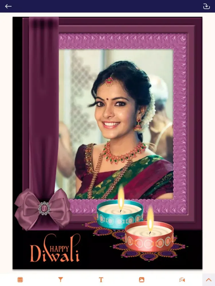 ภาพหน้าจอของ Happy Diwali Photo Frame iPad 