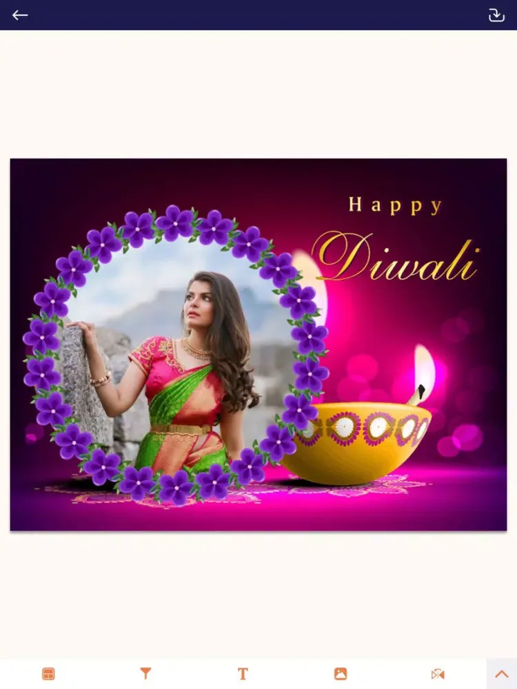 ภาพหน้าจอของ Happy Diwali Photo Frame iPad 