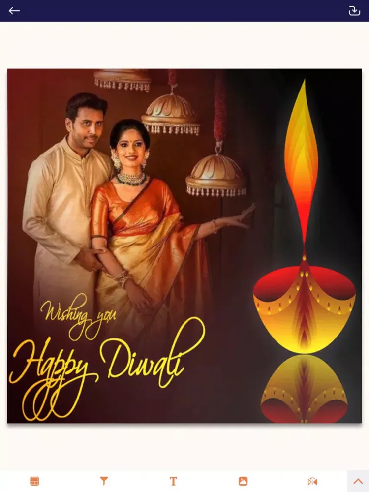 ภาพหน้าจอของ Happy Diwali Photo Frame iPad 