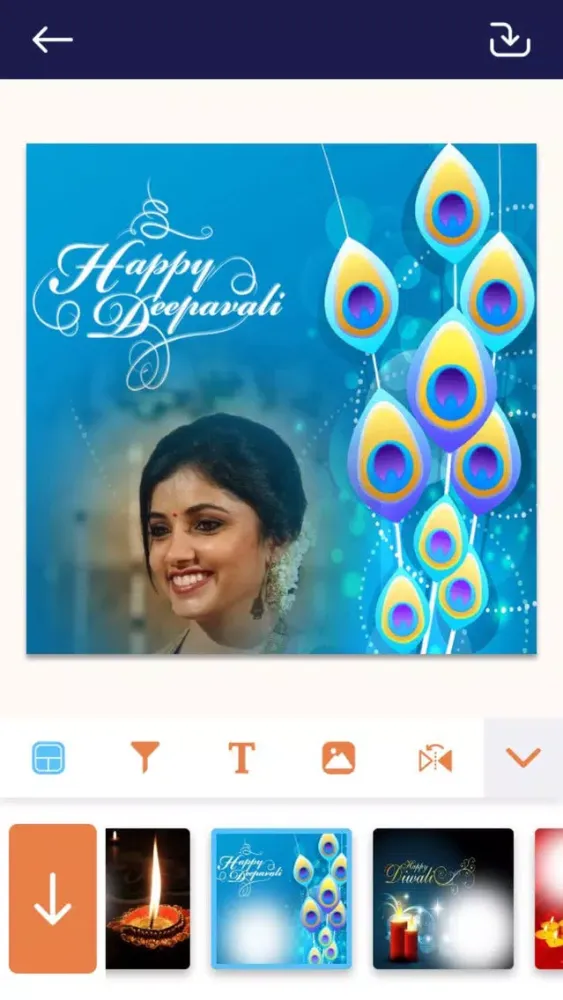 ภาพหน้าจอของ Happy Diwali Photo Frame