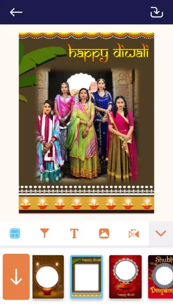 ภาพหน้าจอของ Happy Diwali Photo Frame