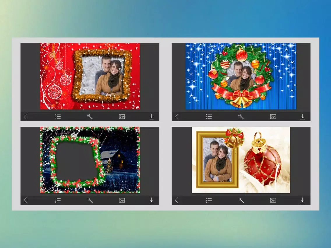 Captures d'écran de Christmas Jingle bell Picture Frame - Cool Frames iPad 
