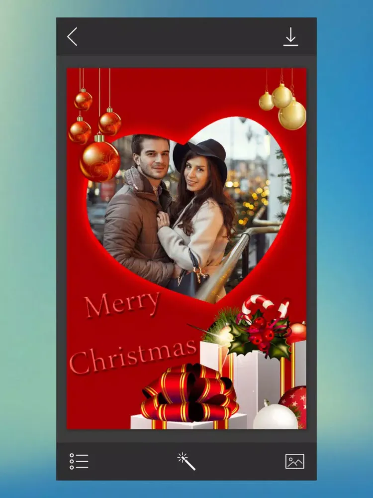Holiday Xmas Picture Frame - Picture Editor iPad  Ekran Görüntüleri