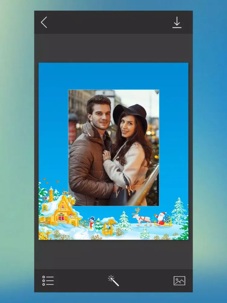 Holiday Xmas Picture Frame - Picture Editor iPad  Ekran Görüntüleri