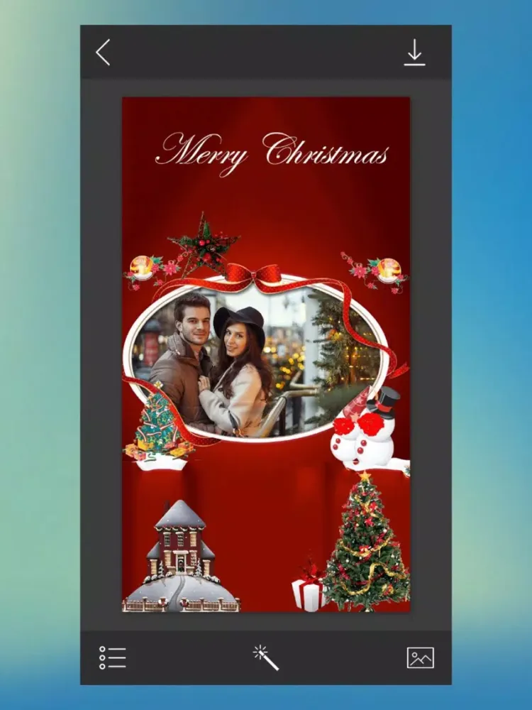 Holiday Xmas Picture Frame - Picture Editor iPad  Ekran Görüntüleri