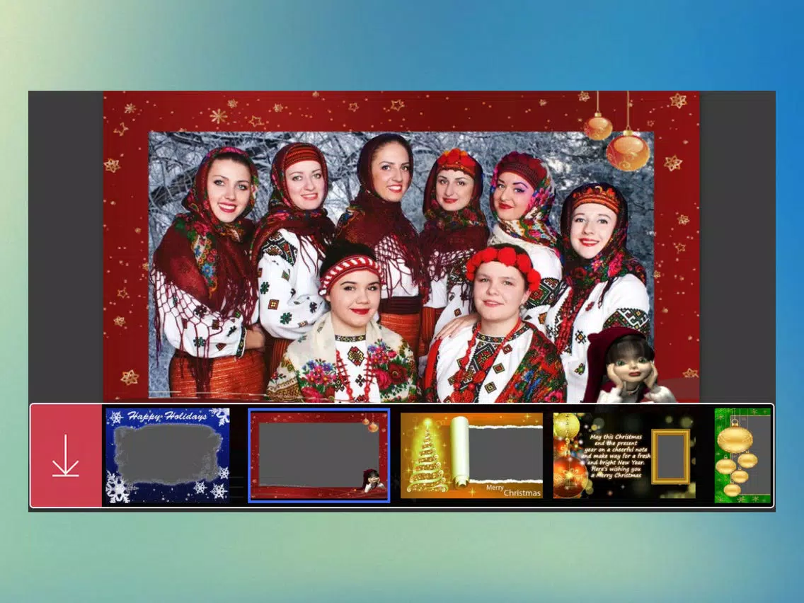 Santa claus Photo Frame - Frame from the heart iPad 应用截图