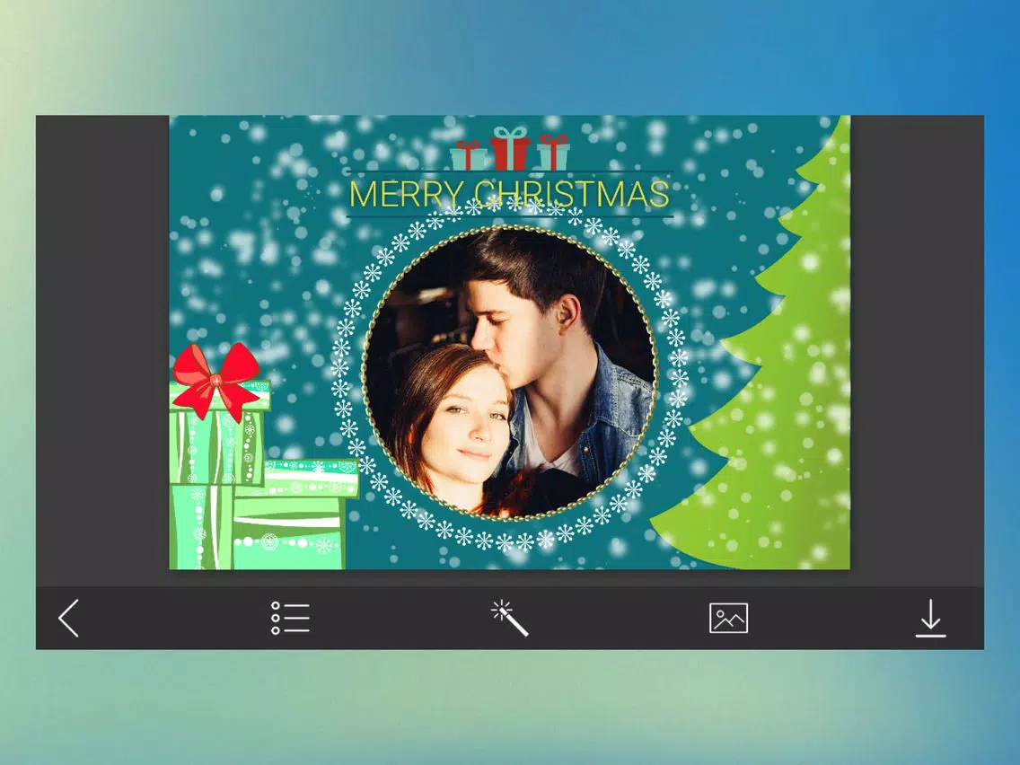 Santa claus Photo Frame - Frame from the heart iPad 应用截图