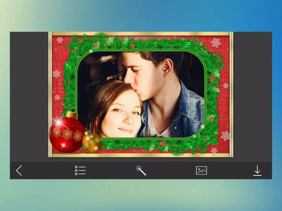 ภาพหน้าจอของ Christmas Tree Picture Frame - Make Profile pic iPad 