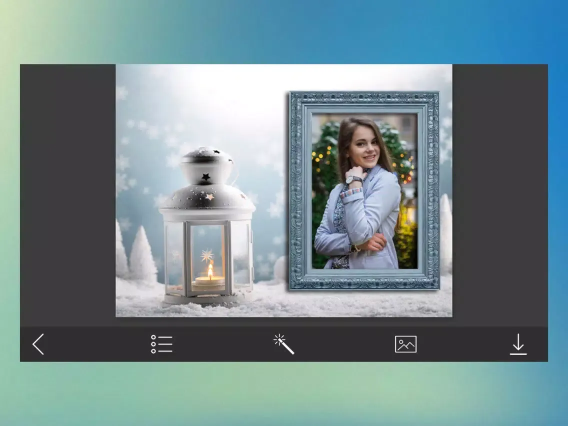 ภาพหน้าจอของ Christmas Tree Picture Frame - Make Profile pic iPad 