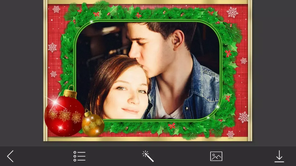 ภาพหน้าจอของ Christmas Tree Picture Frame - Make Profile pic