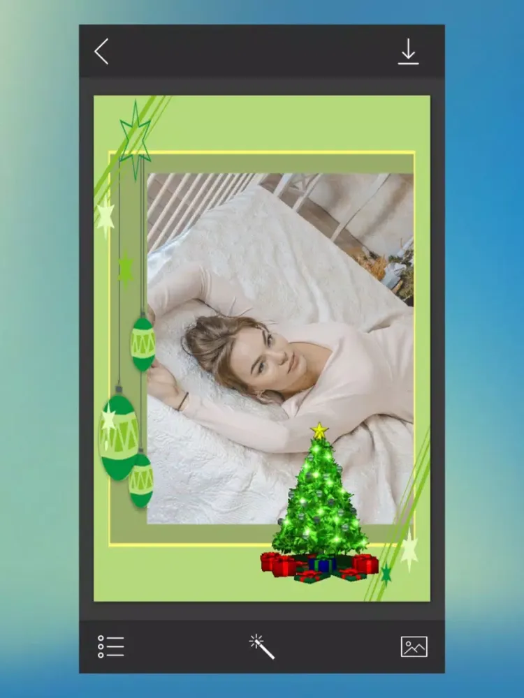 Tangkapan skrin Xmas Santa Picture Frame - Frame from the heart iPad 