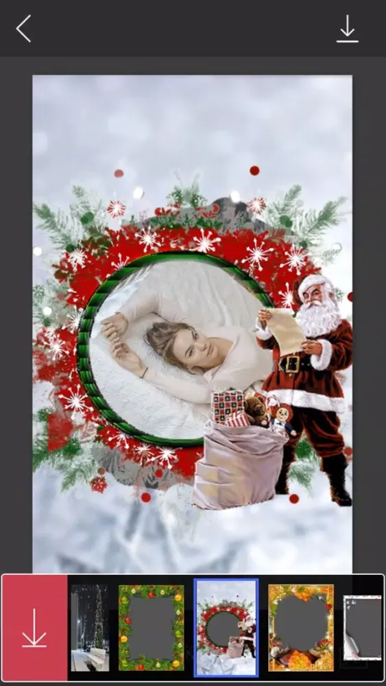 Tangkapan skrin Xmas Santa Picture Frame - Frame from the heart