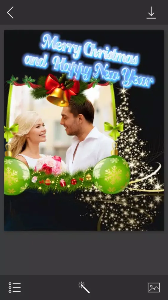 Christmas Tree Photo Frame - Picture art应用截图