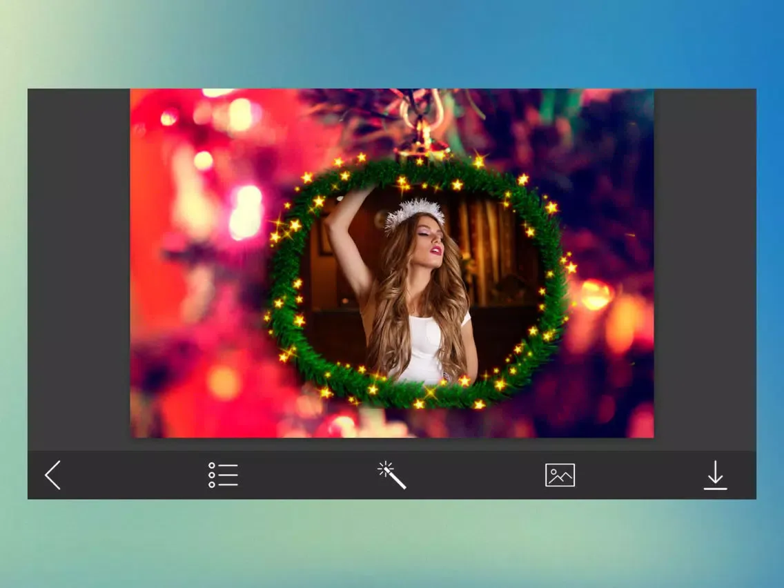 ภาพหน้าจอของ Christmas Tree Hd Photo Frames - Make Profile pic iPad 