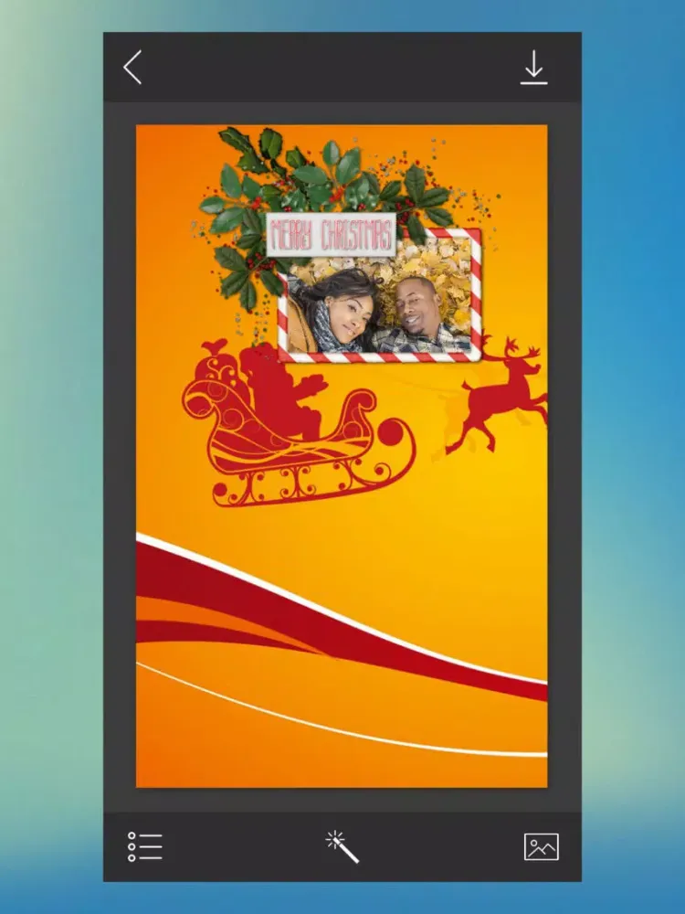Xmas HD Frame - Instant pic frames iPad  Screenshots