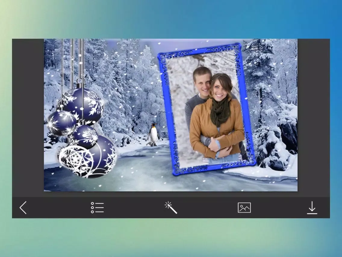 Creative Xmas Photo Frame - Picture Editor iPad 应用截图
