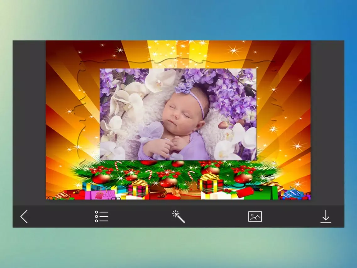 Creative Xmas Photo Frame - Picture Editor iPad 应用截图