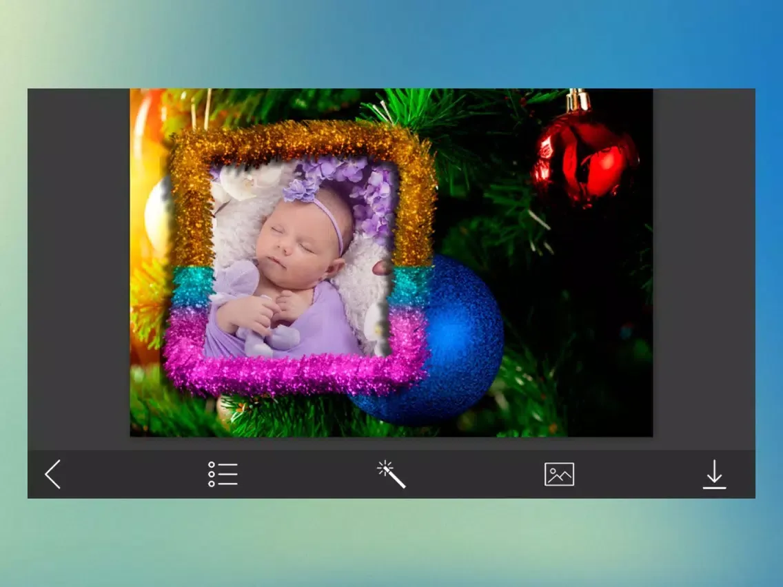 Creative Xmas Photo Frame - Picture Editor iPad 应用截图