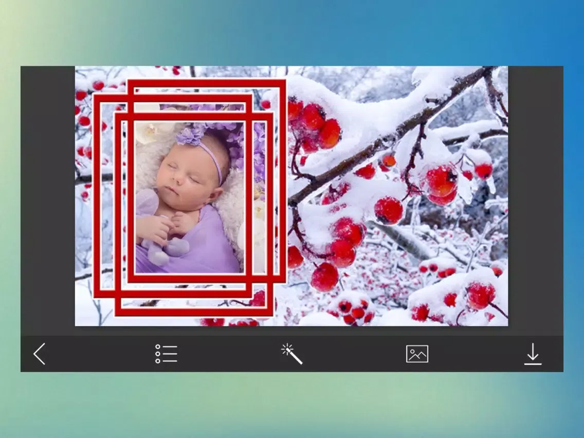 Creative Xmas Photo Frame - Picture Editor iPad 应用截图