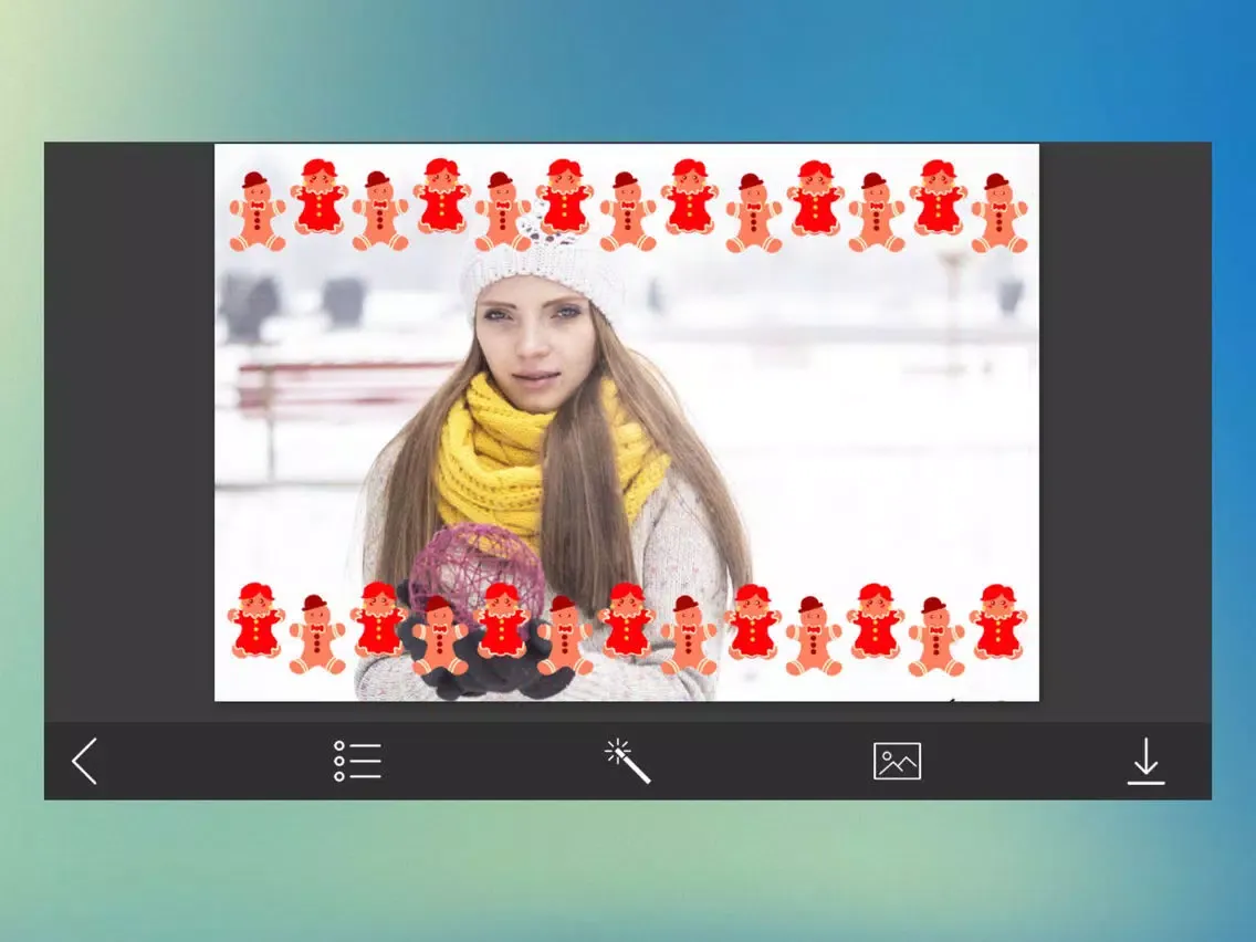 Holiday Christmas Frame - Design scrapbook iPad  سکرین شاٹس