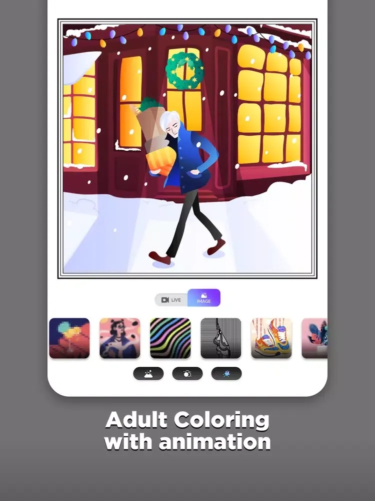 ภาพหน้าจอของ Adult Coloring Pages + iPad 