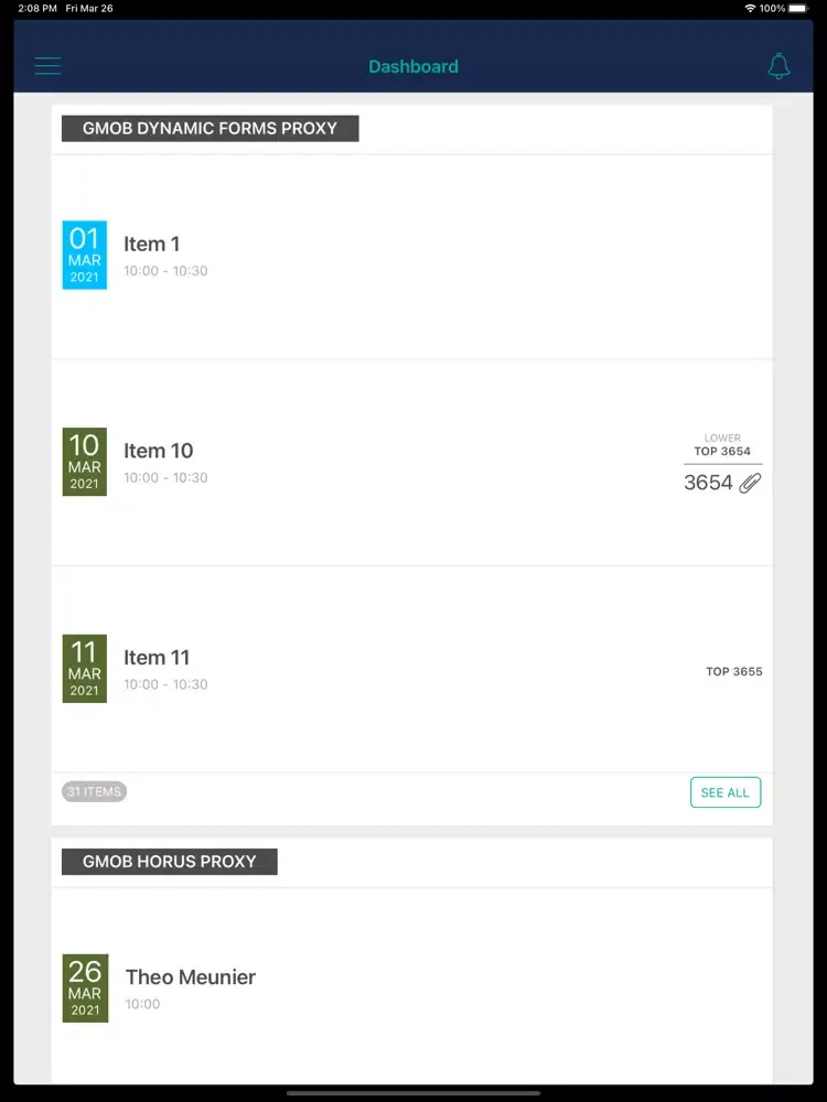 Inetum Mobility Portal iPad  Screenshots