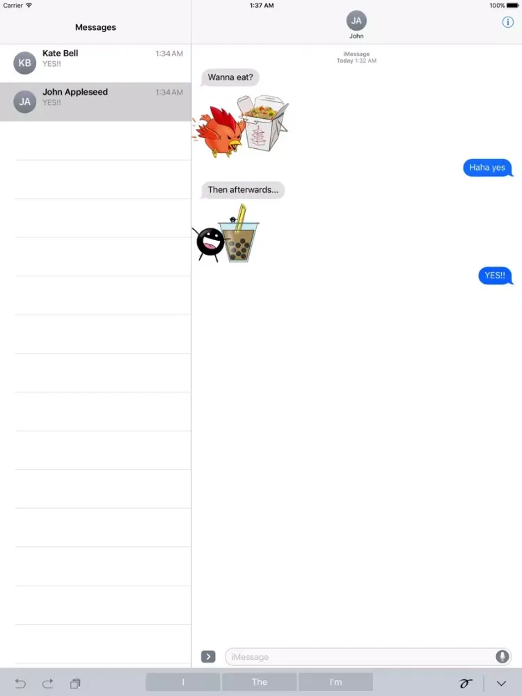 Captures d'écran de FoodBalls Sticker Pack iPad 
