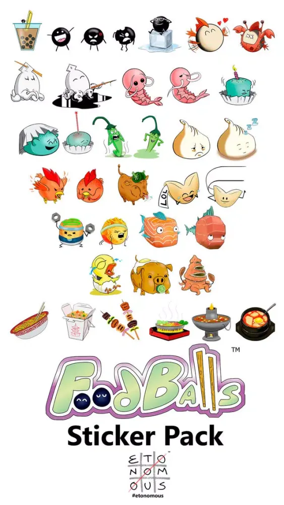 Captures d'écran de FoodBalls Sticker Pack