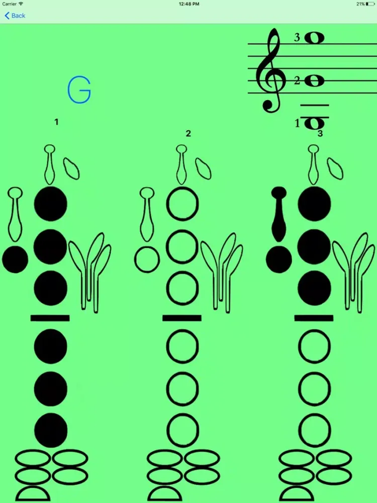 Clef Notes - Fingering Charts and Transposition iPad  स्क्रीनशॉट
