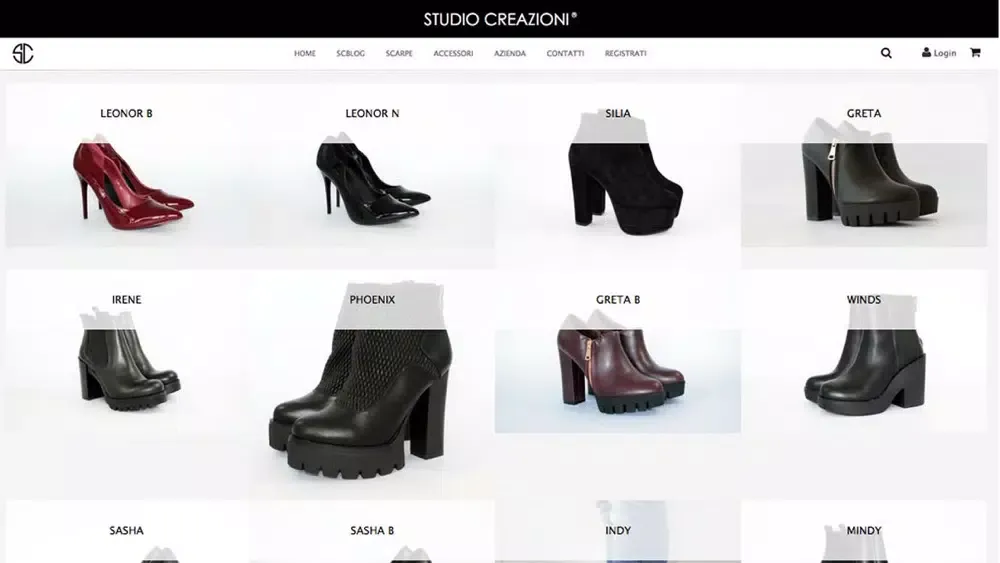Tangkapan skrin Studio Creazioni