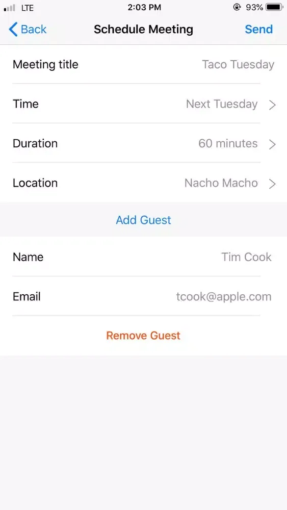 Скриншоты x.ai Scheduling Assistant