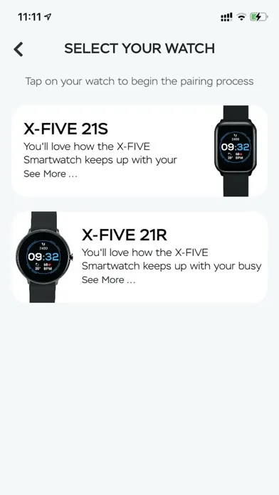 X-Five Wearables Screenshots