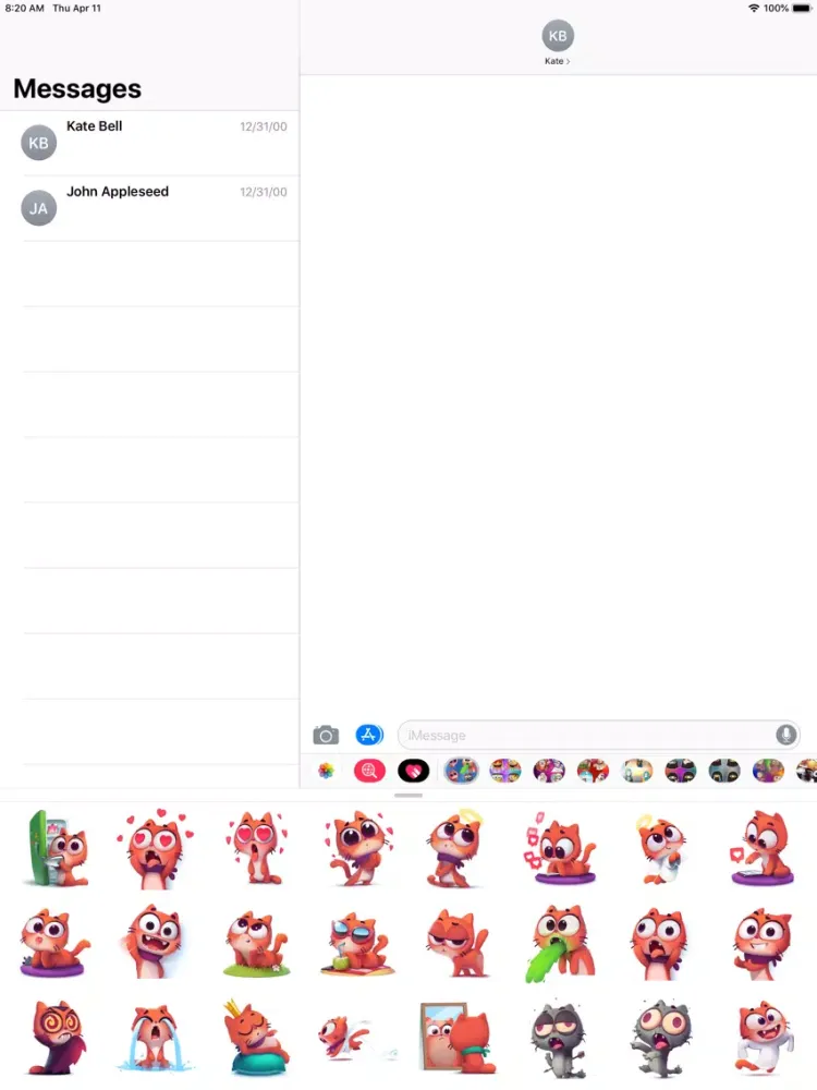 Ảnh chụp màn hình của Cute little Cat Stickers iPad 