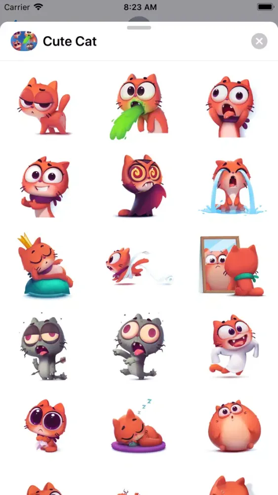 Ảnh chụp màn hình của Cute little Cat Stickers