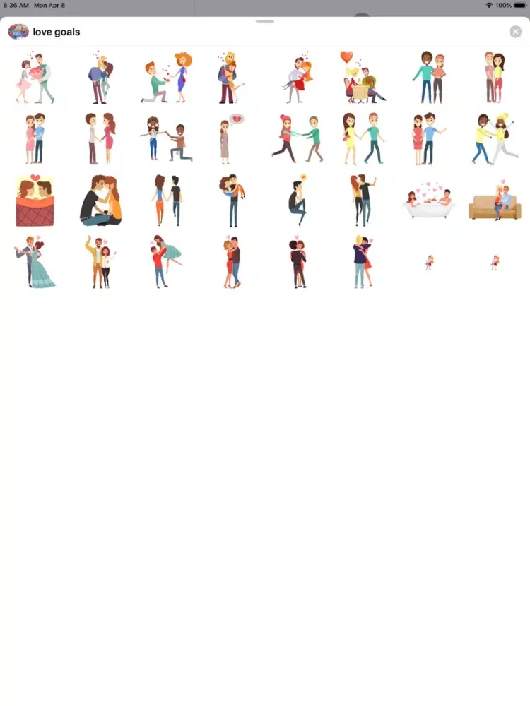 Captures d'écran de Couple Goals Stickers HD iPad 