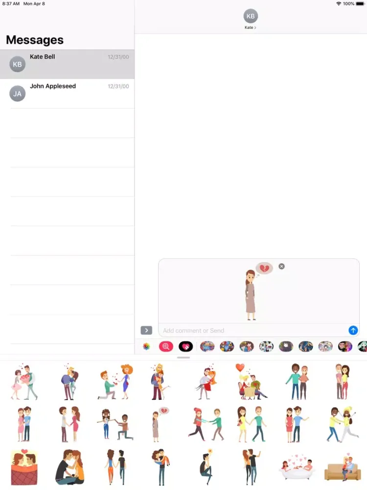 Captures d'écran de Couple Goals Stickers HD iPad 