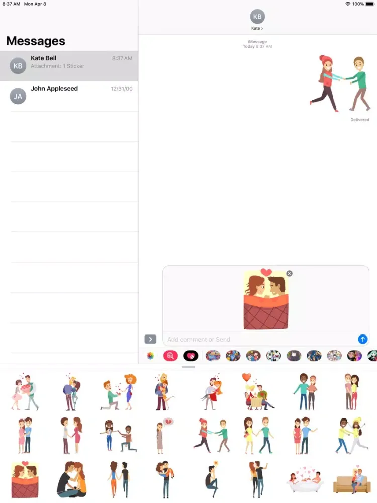 Captures d'écran de Couple Goals Stickers HD iPad 